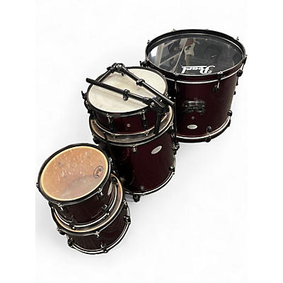 Used Pearl 5 Piece Soundcheck Candy Apple Red Drum Kit