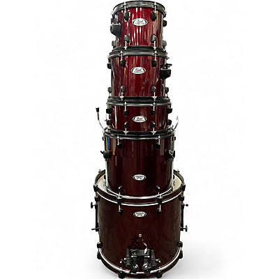 Used Pearl 5 Piece Soundcheck Wine Red Drum Kit