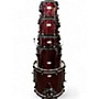 Used Pearl 5 Piece Soundcheck Wine Red Drum Kit Wine Red