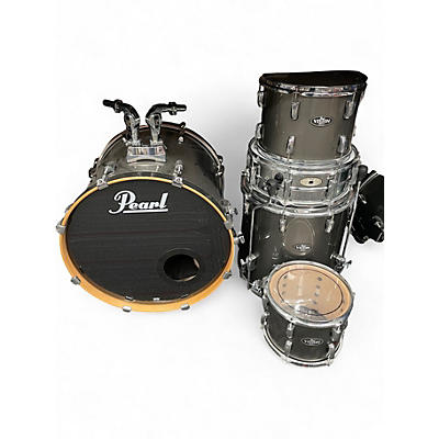 Used Pearl 5 Piece Vision Birch Metallic Silver Drum Kit