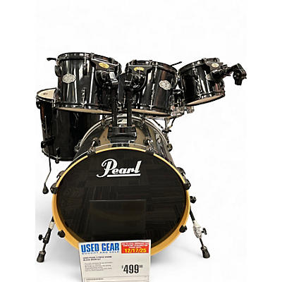 Used Pearl 5 Piece Vision Black Drum Kit