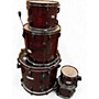 Used Pearl 5 Piece Vision Crimson Red Burst Drum Kit Crimson Red Burst