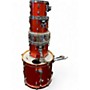 Used Pearl 5 Piece Vision Metallic Orange Drum Kit Metallic Orange
