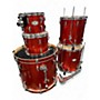 Used Pearl 5 Piece Vision Metallic Orange Drum Kit Metallic Orange