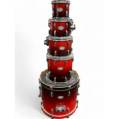 Used Pearl 5 Piece Vision RED BURST Drum Kit