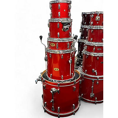 Pearl Used Pearl 5 Piece Vision Red Sparkle Drum Kit