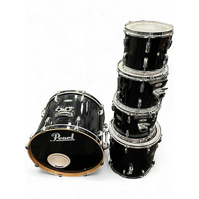 Used Pearl 5 Piece Vision Series Black Drum Kit