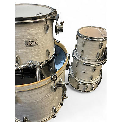 Used Pearl 5 Piece exr oyster white pearl Drum Kit