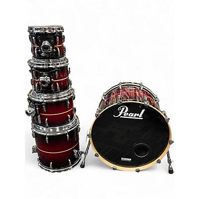 Used Pearl 5 Piece masters MAPEL COMPLETE Candy Apple Red Drum Kit