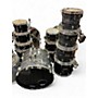 Used Pearl 5 Piece prestige  black marble Drum Kit black marble