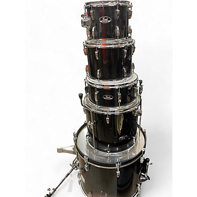 Used Pearl 5 Piece roadshow Black Drum Kit