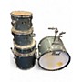 Used Pearl 5 Piece roadshow aqua blue glitter Drum Kit aqua blue glitter