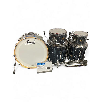 Used Pearl 5 Piece session studio select Black Chrome Drum Kit