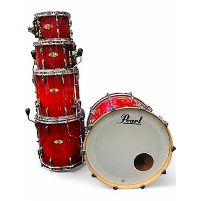 Used Pearl 5 Piece session studio select Crimson Red Trans Drum Kit