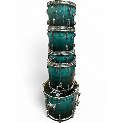 Used Pearl 5 Piece vision birch 5 piece shell pack emerald fade eucalyptus Drum Kit