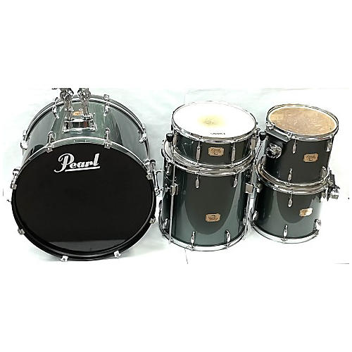 Pearl Used Pearl 5 piece Export Metallic Green Drum Kit Metallic Green