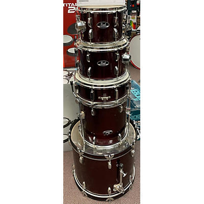 Pearl Used Pearl 5 piece ROADSHOW Wine Red Drum Kit