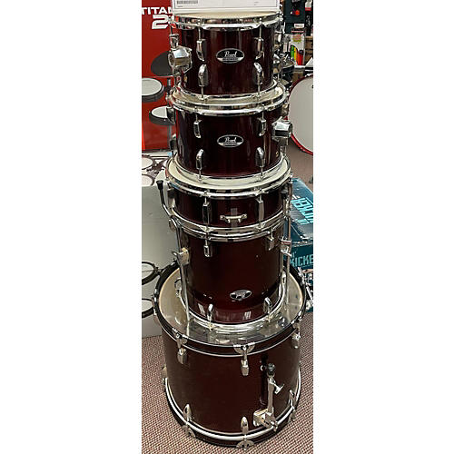 Pearl Used Pearl 5 piece ROADSHOW Wine Red Drum Kit Wine Red