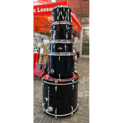 Pearl Used Pearl 5 piece Roadshow Black Drum Kit Black