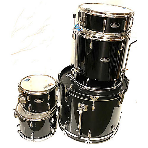 Pearl Used Pearl 5 piece Roadshow Black Drum Kit Black