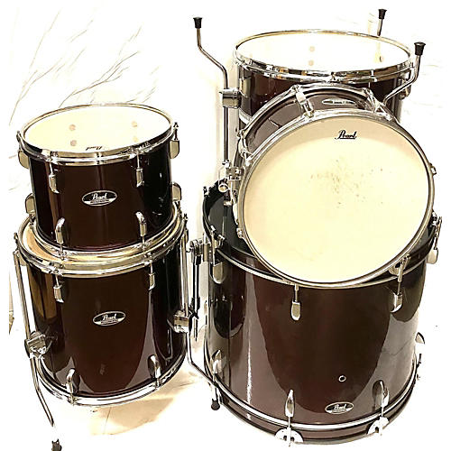 Pearl Used Pearl 5 piece Roadshow Maroon Drum Kit Maroon