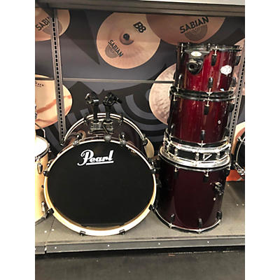 Pearl Used Pearl 5 piece Vision Chrome Red Metallic Drum Kit