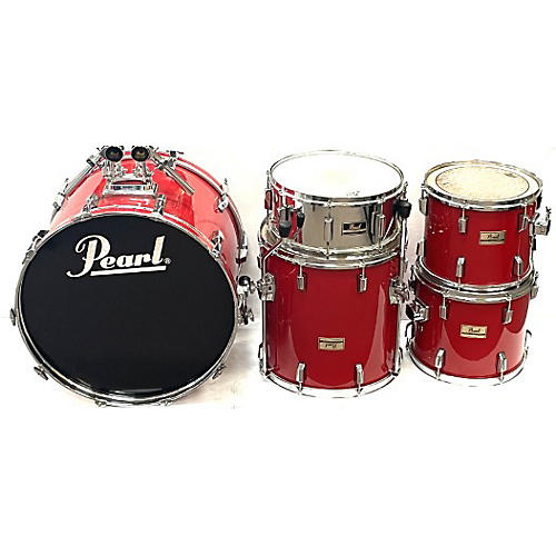 Pearl Used Pearl 5 piece World Series 5 Piece Ferrari Red Drum Kit ferrari red