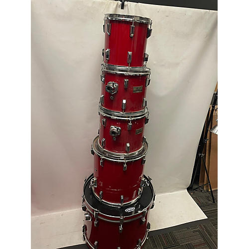 Pearl Used Pearl 5 piece World Series FERRARI RED Drum Kit FERRARI RED