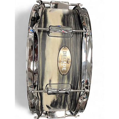 Used Pearl 5.5X14 Decade black satin marble Drum