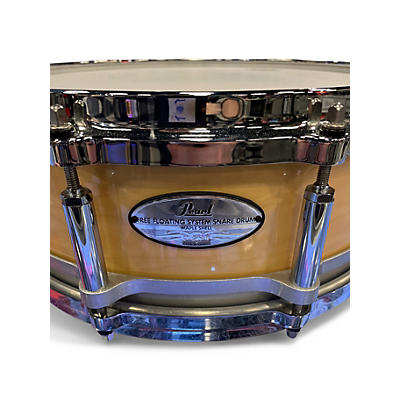 Used Pearl 5.5X14 FREE FLOATING MAPLE SNARE NATURAL Drum