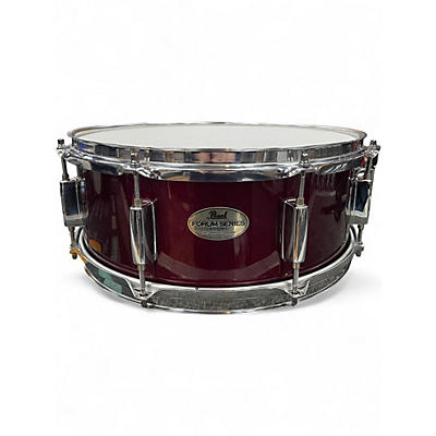 Used Pearl 5.5X14 Forum Series Snare Wine Red Drum