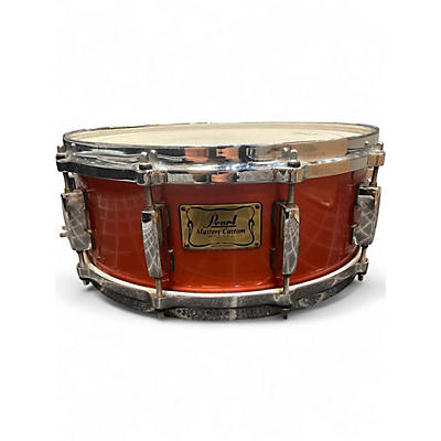 Used Pearl 5.5X14 Masterworks Custom Snare ORANGE Drum