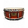 Used Pearl 5.5X14 Masterworks Custom Snare ORANGE Drum ORANGE 10