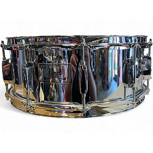 Used Pearl 5.5X14 Modern Utility Steel Snare Chrome Drum Chrome 10