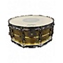 Used Pearl 5.5X14 Sensitone Snare Brass Drum Brass 10