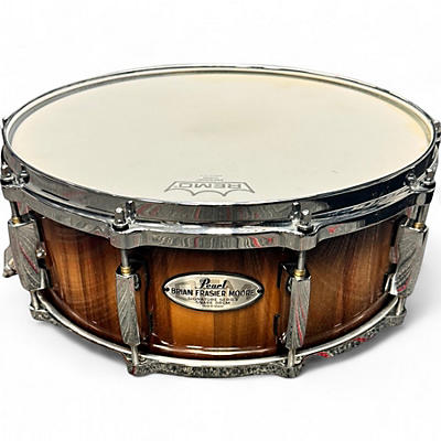 Used Pearl 5.5X14 brian Frasier Moore Snare Antique Natural Drum
