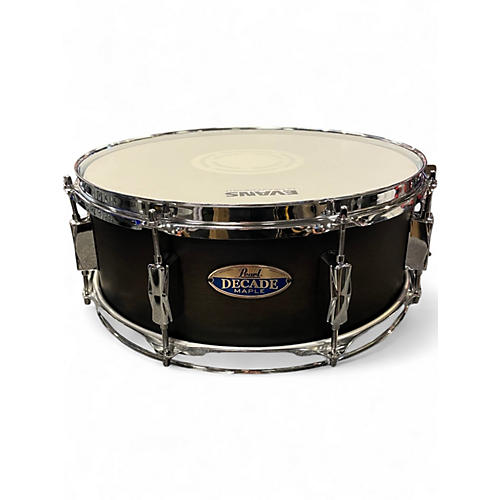 Used Pearl 5.5X14 snare decade maple Black Drum Black 10