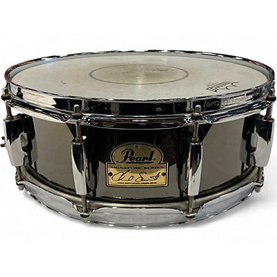 Used Pearl 5X14 Chad Smith Snare Black Chrome Drum