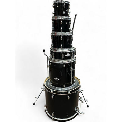 Used Pearl 6 Piece Export Black Drum Kit