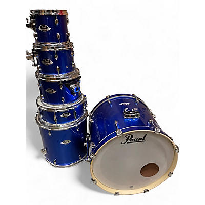 Pearl Used Pearl 6 Piece Export Blue Drum Kit