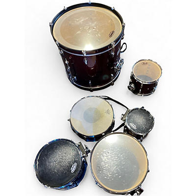 Used Pearl 6 Piece Export Candy Apple Red Drum Kit