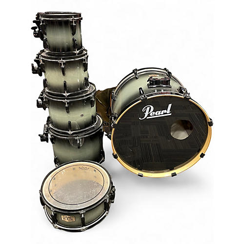 Used Pearl 6 Piece Export ELX black fade Drum Kit black fade