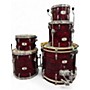 Used Pearl 6 Piece Export Red Oyster Wrap Drum Kit Red Oyster Wrap