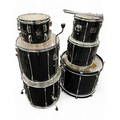 Used Pearl 6 Piece Export Series Black Drum Kit