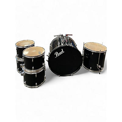 Used Pearl 6 Piece Forum Series Black Drum Kit