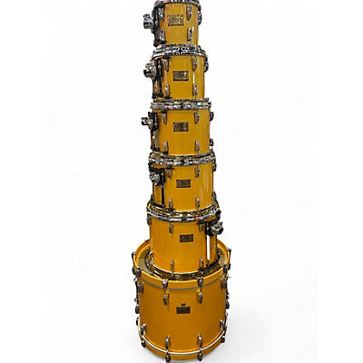 Used Pearl 6 Piece MASTERS CUSTOM MAPLE SHELL Antique Gold Drum Kit