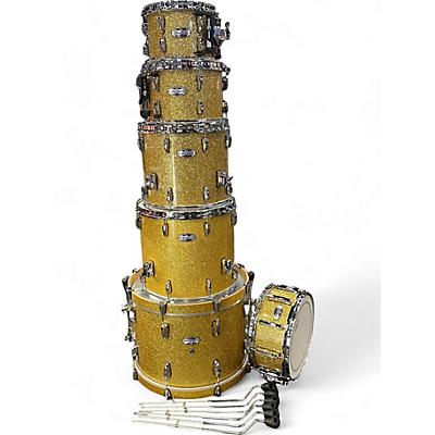 Pearl Used Pearl 6 Piece Masters Maple Complete Bombay Gold Sparkle Drum Kit