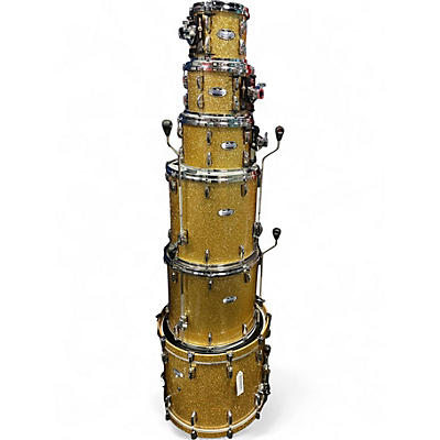 Used Pearl 6 Piece Masters Maple Complete Bombay Gold Sparkle Drum Kit