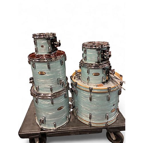 Used Pearl 6 Piece SESSON STUDIO SELECT  ICE BLUE OYSTER  Drum Kit ICE BLUE OYSTER