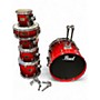 Used Pearl 6 Piece Session Custom Maple Cherry Fade Drum Kit Cherry Fade